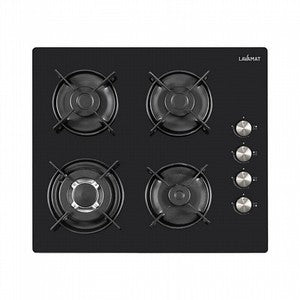 موقد غاز 60 سم LAVAMAT زجاج أسود موديل LVH66BG