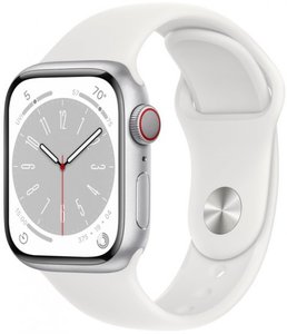 ساعة Apple Watch Series 8 الذكية مقاس 41 مم مع نظام تحديد المواقع العالمي (GPS) وشبكة خلوية