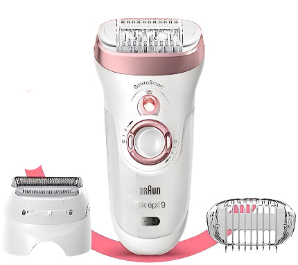 جهاز إزالة الشعر للنساء باللون الأبيض الممزوج بالروز جولد من براون