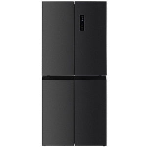 ثلاجة هاير بأربعة أبواب، طراز HRF4494BX، من الفولاذ المقاوم للصدأ المطلي باللون الأسود