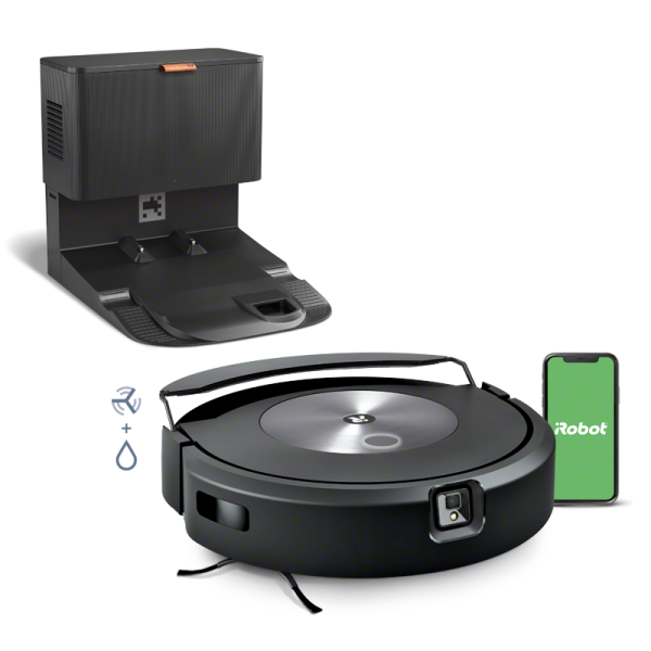 مكنسة كهربائية روبوتية iRobot Roomba Combo j7+ مع نظام التفريغ التلقائي - تنظيف ذكي ومستوى أعلى من الأداء