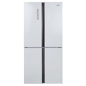 ثلاجة هاير بأربعة أبواب موديل HRF6200FW زجاج أبيض