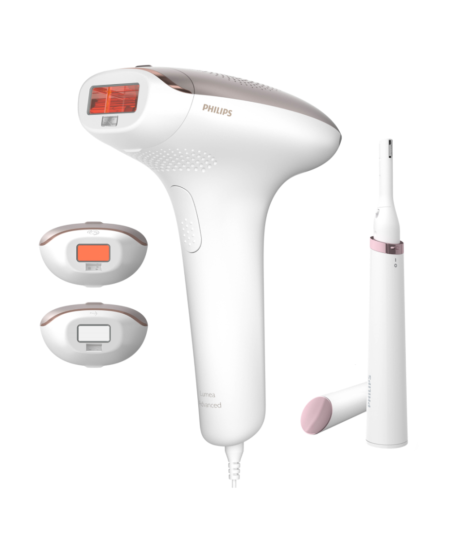نظام إزالة الشعر من فيليبس Lumea Series 7000 IPL مع قلم تشذيب - أبيض