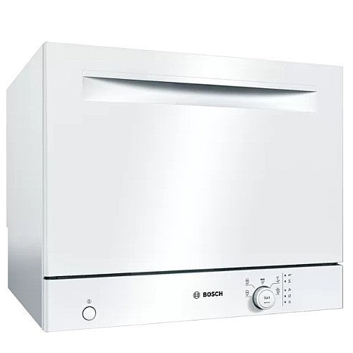 غسالة صحون صغيرة بيضاء من Bosch – طراز SKS50E42EU – سعة 6 أطقم – 5 برامج – موفرة للطاقة والمياه