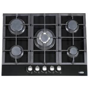 موقد غاز Ly Vent بخمسة شعلات طراز HO-T-679 زجاج أسود