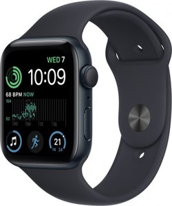 ساعة ذكية Apple Watch SE GPS 44 مم لون الساعة Midnight حزام من الألومنيوم لون Midnight سوار رياضي
