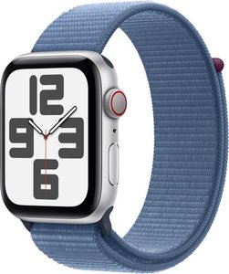 ساعة ذكية Apple Watch SE 2023 GPS + Cellular 44 مم لون الساعة فضي ألومنيوم
