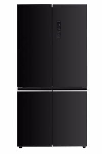 ثلاجة AMCOR بأربعة أبواب، سعة 512 لترًا، زجاج أسود، موديل AM4586GB