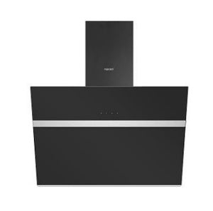 شفاط FUJICOM مقاس 90 سم مصنوع من الزجاج الأسود والفولاذ المقاوم للصدأ طراز FJ CHG9090BK