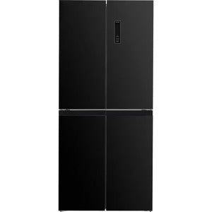 ثلاجة بأربعة أبواب مع زجاج أسود، سعة 486 لترًا، موديل نيون NE-NF4500GLBK